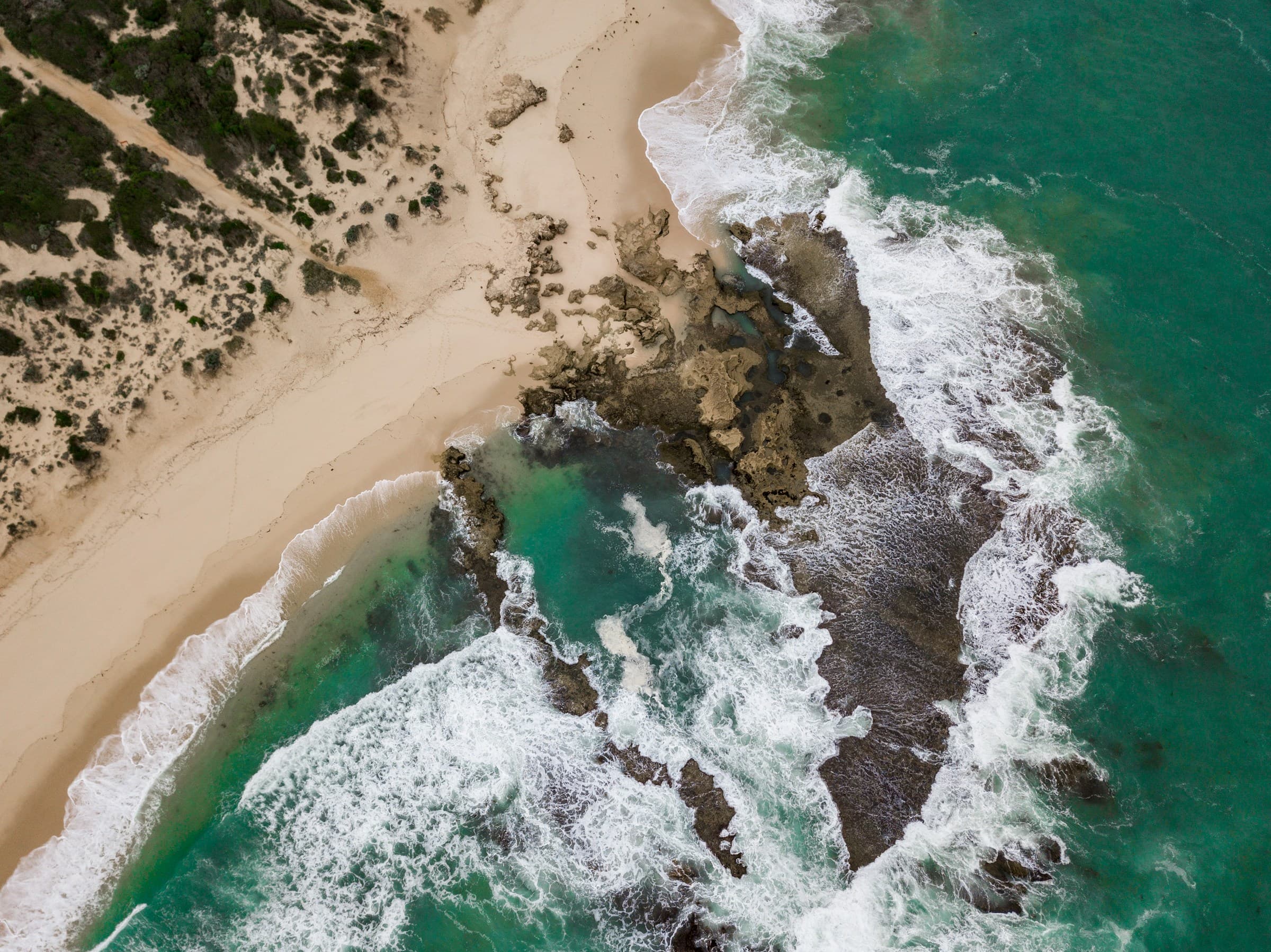 Aerial view of the Mornington Peninsula coastline